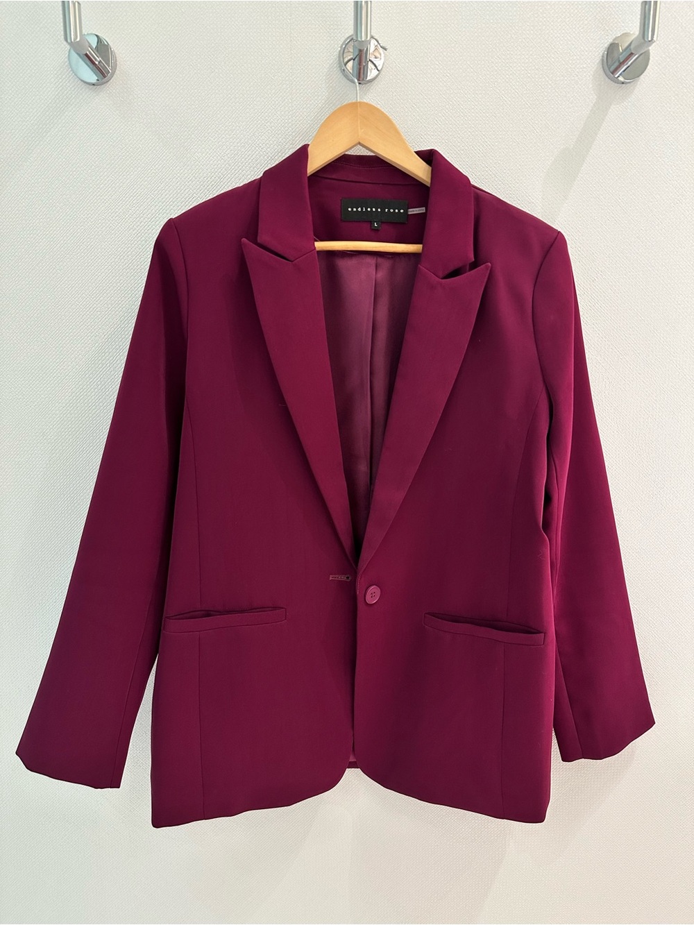 Endless Rose Women's Plum Single-Button Blazer